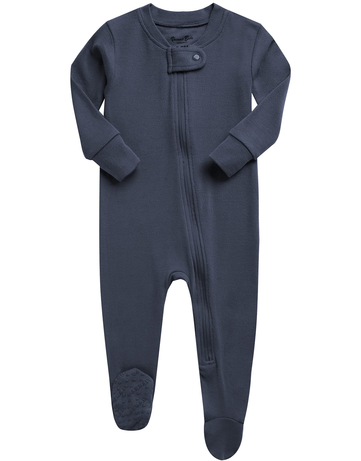 Vaenait Baby Toddler Boys Girls Solid Footie Pajama Cozy Modal Chacoal 3-6M