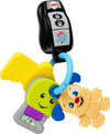 Fisher-Price Baby & Toddler Toy Laugh & Learn Play & Go Keys with Lights & Music for Pretend Play Infants Ages 6+ Months