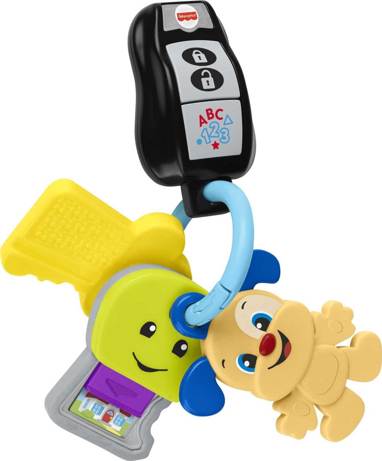 Fisher-Price Baby & Toddler Toy Laugh & Learn Play & Go Keys with Lights & Music for Pretend Play Infants Ages 6+ Months