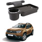 Oshotto (FT04) Foldable Car Auto Headrest Rear Back Seat Table Drink Food Cup Tray Holder Compatible with Renault Duster  Blac