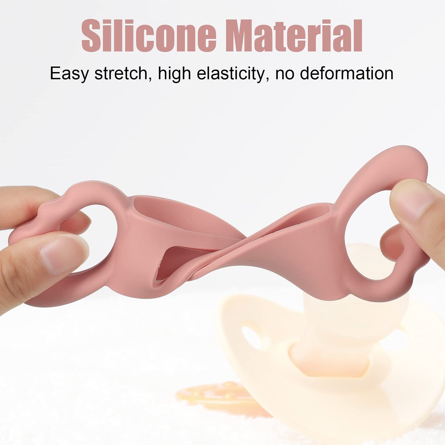 3 Pieces Baby Silicone Bottle Handles Natural Bottle Handle Wide Neck Feeding Handle Easy Carry Handle Lightweight Bottle Handle