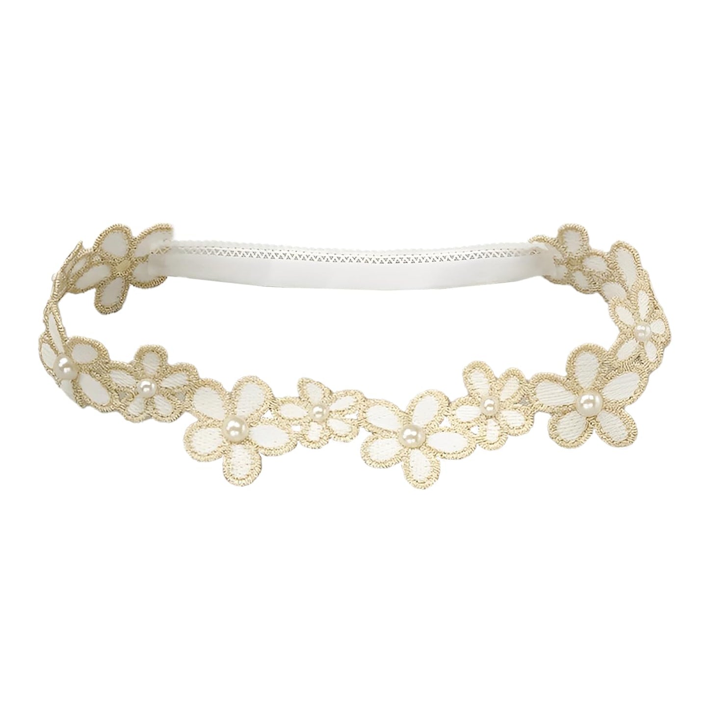 Syga Baby GirlS Flower Headband Soft & Stretchable Cotton Hairband For Infants, Toddlers, Little Princesses (03 Years Gold06)
