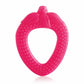 Beebaby Strawberry Soft Silicone Teether For 3 To 6 Months With Carrying Case, Bpa Free Us Fda Approved Teether For Baby With Te