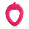 Beebaby Strawberry Soft Silicone Teether For 3 To 6 Months With Carrying Case, Bpa Free Us Fda Approved Teether For Baby With Te