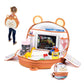 Lulyboo Toddler Car/Airplane Travel Activity Tray And Backpack With Firm Writing Surface, Built In Cup Holder And 7 Storage Pock