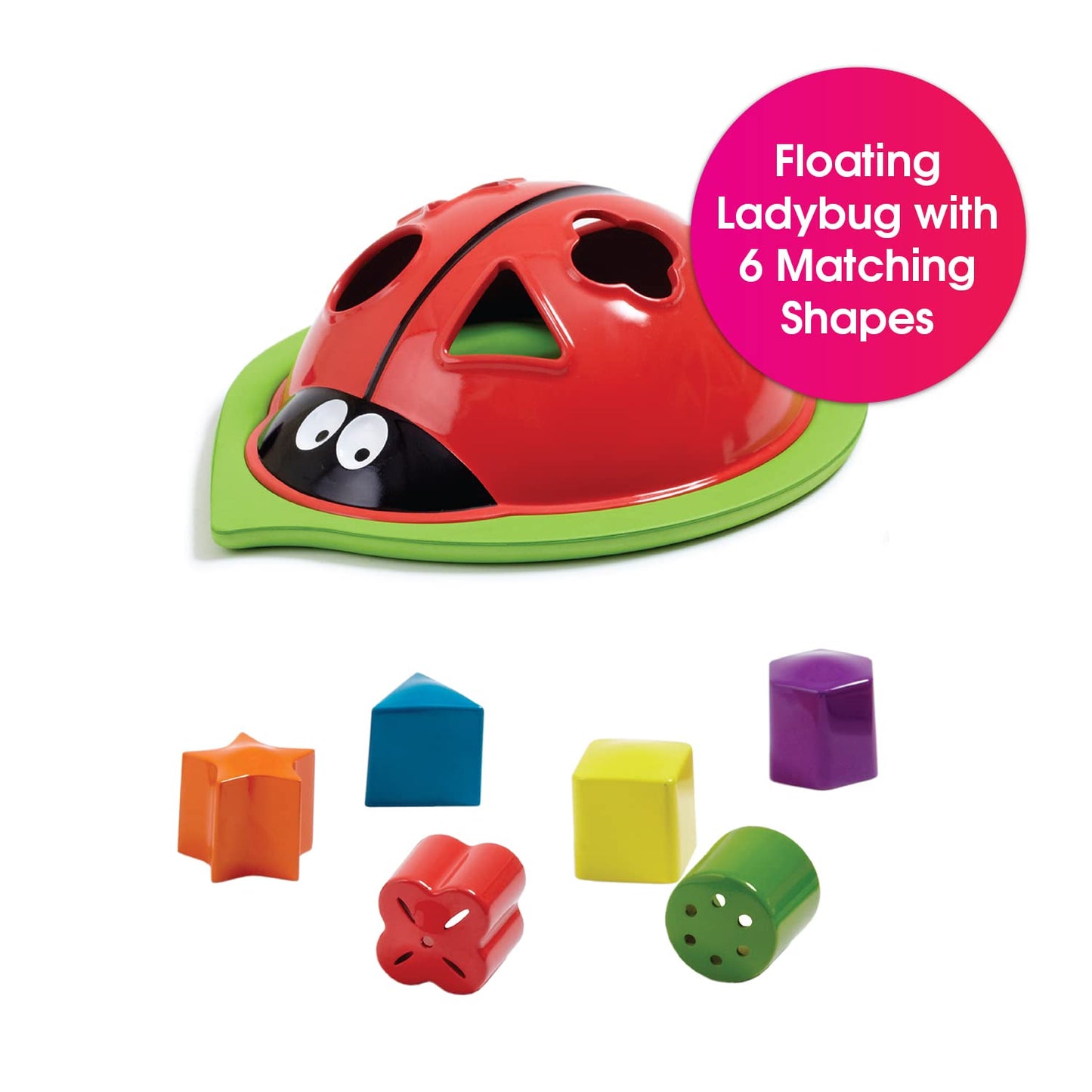 Edushape Ladybug Sorter - Sorting Bathtub Toys - Early Child Development Learning Educational Toy - Toddler Bath Toys - Baby Bat