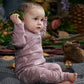 Owlivia Organic Cotton Baby Boy Girl Zip Up Sleep N Play, Footless, Long Sleeve(6-12 Months, Feather Mauve)