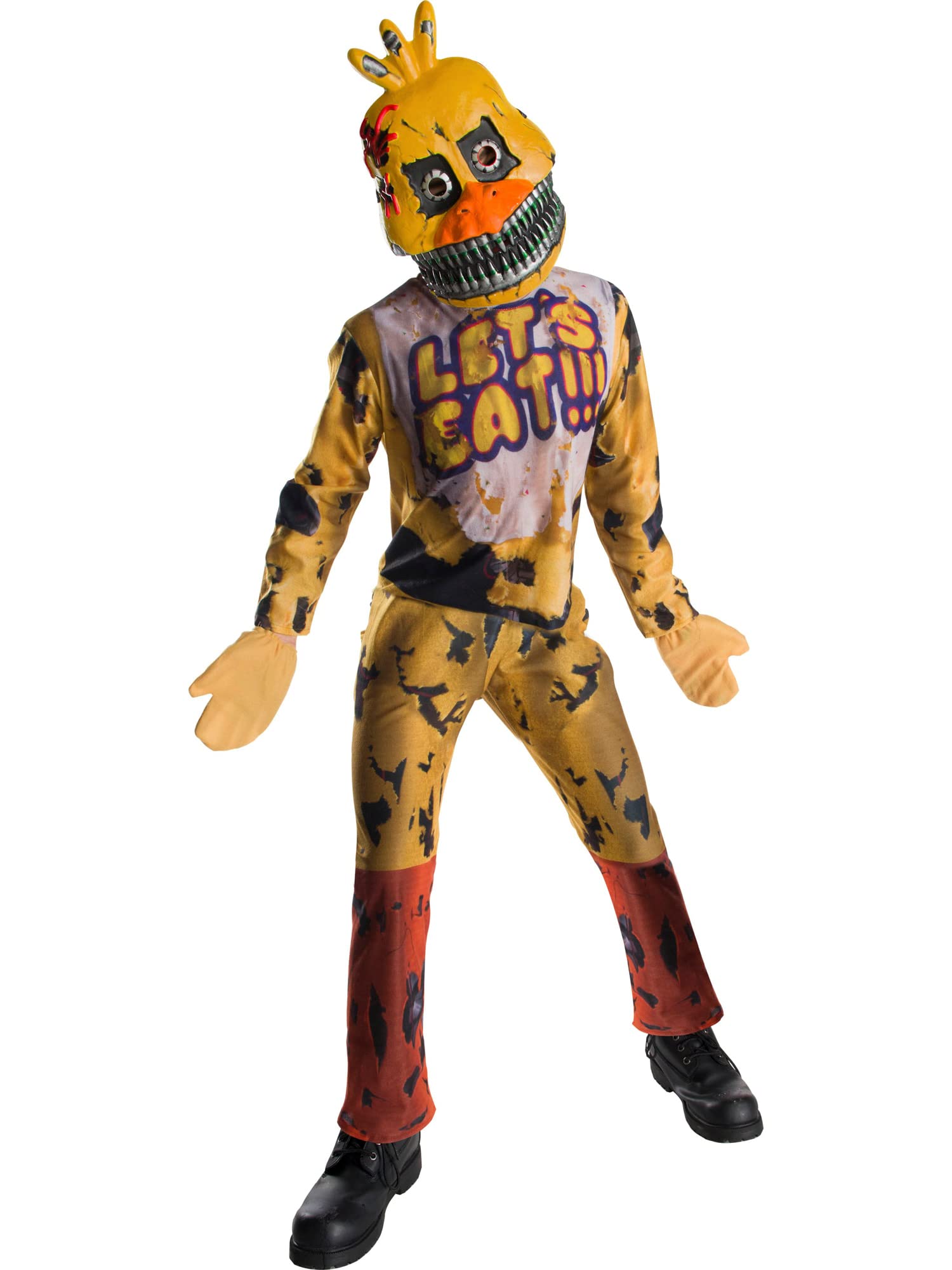 Rubie'S 630621-L Boys Five Nights At Freddy'S Nightmare Chica The Chicken Costume, Large, Multicolor