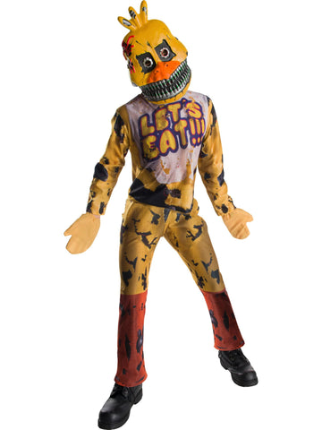Rubie'S 630621-L Boys Five Nights At Freddy'S Nightmare Chica The Chicken Costume, Large, Multicolor