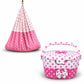 Baby Dress Organiser Diaper Candy and Cradle Combo Set  Pink and White