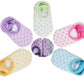 Kisgyst 5 Pairs Baby Girls Toddler Cartoon Dots Anti Slip Skid Foot Socks No-Show Crew Cotton Socks Sneakers 10-30 Months