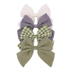 4 PCS Sailor Bow Hair Clips for Kids Girls Women Linen cotton Hair Bow Alligator Clips Baby Toddler Girl Mom Hair Accessories (G