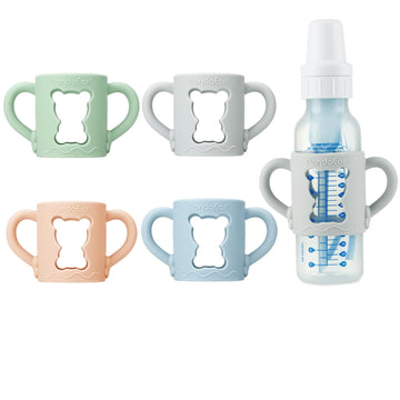 Pandaear 4 Pack Silicone Baby Bottle Handles Compatible With Dr Brown 8 Oz/250 Ml Narrow Baby Bottles, Baby Feeding Bottle Holde