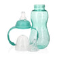 Nuby Non-Drip 3-Stage Bottle 11 Ounce, 3 Count (Pink/Purple/Turquoise)