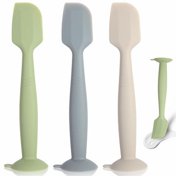 Maikkb Baby Diaper Cream Spatula 3 Pack Diaper Spatula Soft Silicone Diaper Cream Applicator Baby Butt Paste Spatula Brush With