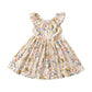 Toddler Baby Girl Sundress 2T Girls Wildflower Floral Casual Dresses 2-3T Girls Ruffle Neck Sleeveless Beach Dress For Spring Su