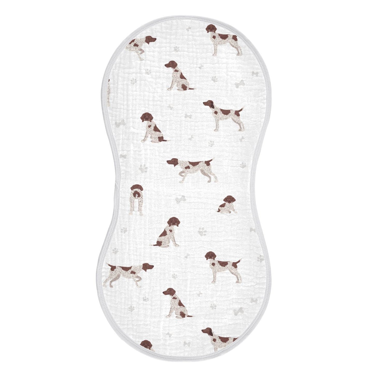 Yyzzh German Shorthaired Pointer Muslin Burp Cloths For Baby 1 Pack 100% Cotton Baby Washcloths Bibs For Boy Girl