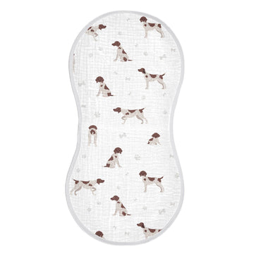 Yyzzh German Shorthaired Pointer Muslin Burp Cloths For Baby 1 Pack 100% Cotton Baby Washcloths Bibs For Boy Girl