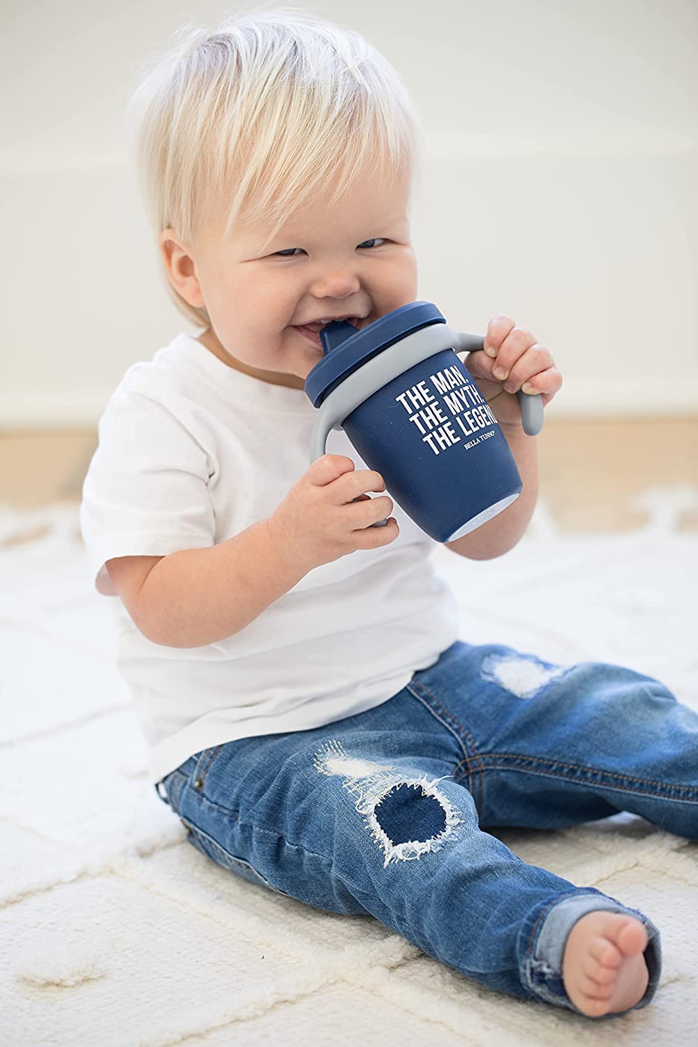 Bella Tunno Happy Sippy Cup - Transition Sippy Cups For Baby 6 Months And Older, Baby And Toddler Sippy Cups With Removable Hand