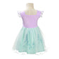 Dressy Daisy Princess Mermaid Dress Up Clothes Halloween Fancy Party Tulle Skirt Summer Outfit With Accessories For Toddler Girl