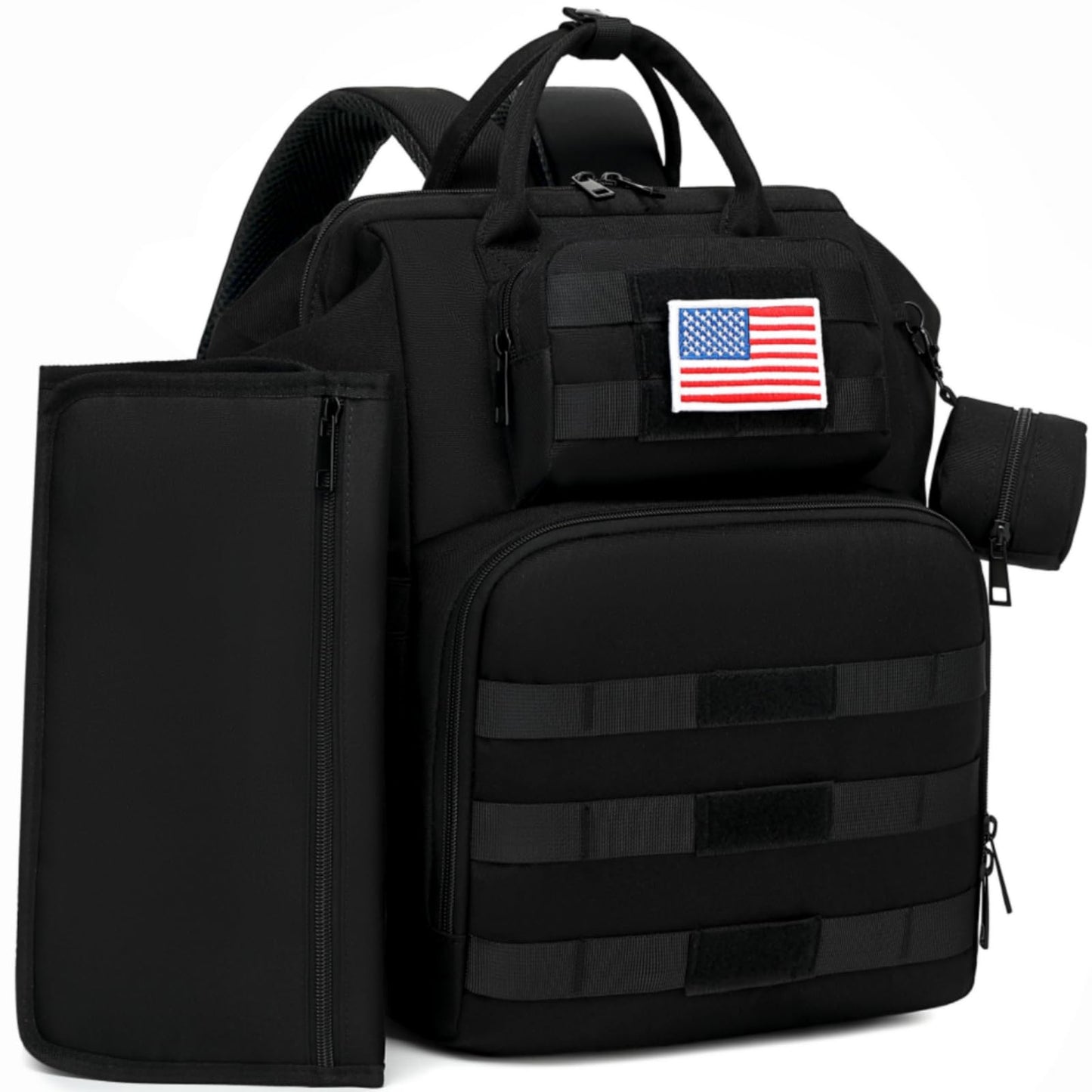 Rosegin Diaper Bag Backpack For Dad And Men, Large Travel Tactical Baby Gear Diaper Bag With Changing Pad, Pacifier Case, Remova