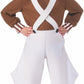 Rubies Costume Kids Willy Wonka & The Chocolate Factory Oompa Loompa Value Costume, Large White/Chocolate,Brown