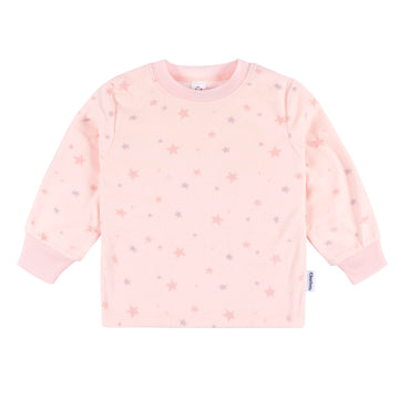 Gerber Baby Girl'S 2-Piece Fleece Pajamas Pants Set, Pink Stars