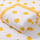 Heartbury 100% Organic Cotton 6 Layer Ultra-Soft Muslin Blanket For Baby, Bath Towel For New Born Baby - 110X110 Cm - (0-3 Years