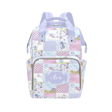Noverbibi Custom Diaper Bag for baby Customized Flying Dragon Purple Baby Bag Personalized Nursing Bags with Name Custom Name Mo