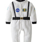 Lxkikmm Baby Toddler Boy Astronaut Costume Space Suit Cosplay Party Jumpsuit Halloween Rompers,White 3-4 Years