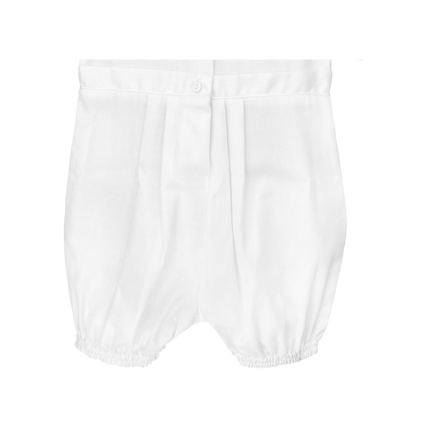 Petit Ami Baby Boys' Pique Christening Knicker, White (24 Months, White)
