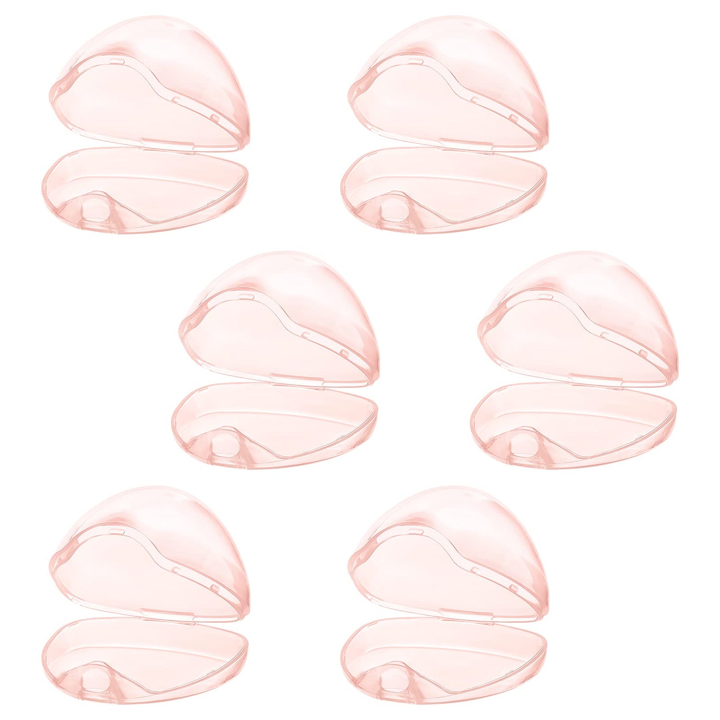 Accmor Pacifier Case, Pacifier Holder Case, Pacifier Container For Travel, Bpa Free,Transparent Pink, 6 Pack