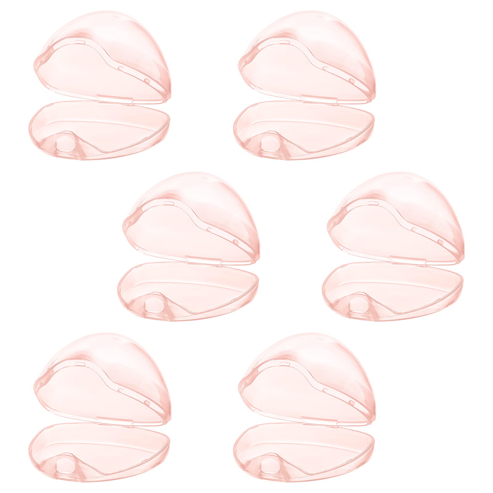 Accmor Pacifier Case, Pacifier Holder Case, Pacifier Container For Travel, Bpa Free,Transparent Pink, 6 Pack