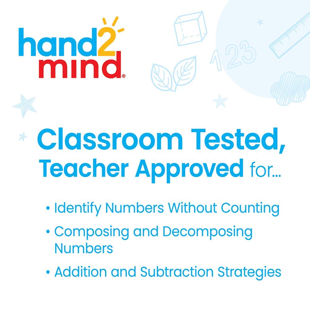 hand2mind Mini 100 Bead Wooden Rekenrek, Abacus for Kids Math, Math Manipulatives Kindergarten, Counting Rack for Kids, Counters
