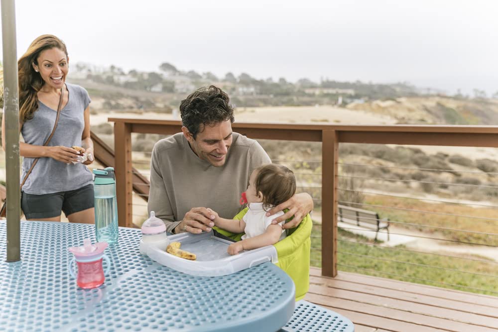 Inglesina Fast Table Chair - Lime + Fast Dining Tray - Portable High Chair For Baby & Toddlers, Infant 6-36 Months - Fits Tables