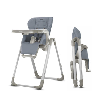 Inglesina My Time Highchair, Sugar - Adjustable High Chair For Babies & Toddlers, 4 Height & 3 Recline Settings, Collapsible, To