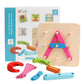 kizh Wooden Letter and Number Construction Activity Set Educational Preschool Toys Shape Color Recognition Pegboard Sorter Set B