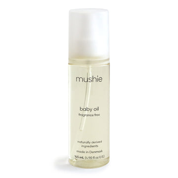 Mushie Organic Baby Oil | Hypoallergenic, Lightweight To Prevent Moisture Loss | Certified Cosmos Organic | Made In Denmark, 4.9