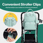 Babbleroo Sage Green Unisex Baby Essentials Backpack - Spacious Diaper Bag With Changing Pad, Stroller Straps & Pacifier Case