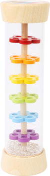 Wooden Rainbow Rainmaker Toy by Small Foot - Rhythm Instrument and Rattle for Babies Helps Hand-Eye Coordination and Developing 
