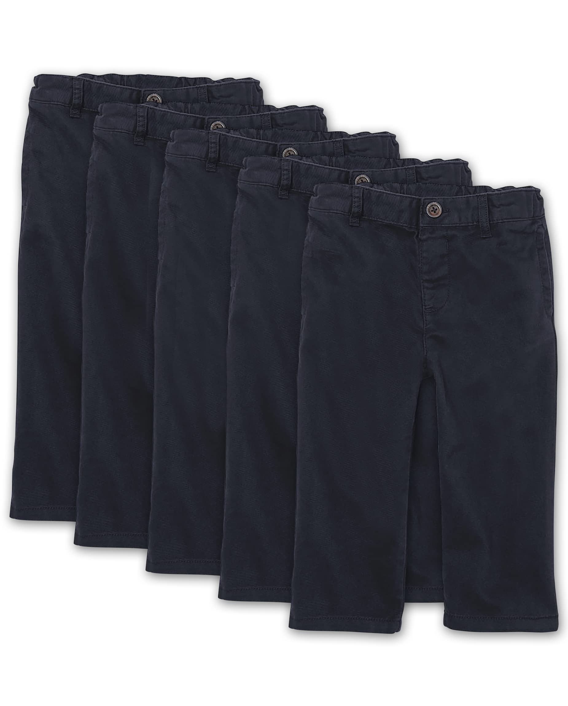 The Children'S Place Baby Boys' And Toddler Stretch Chino Pants, New Navy 5-Pack, 2T