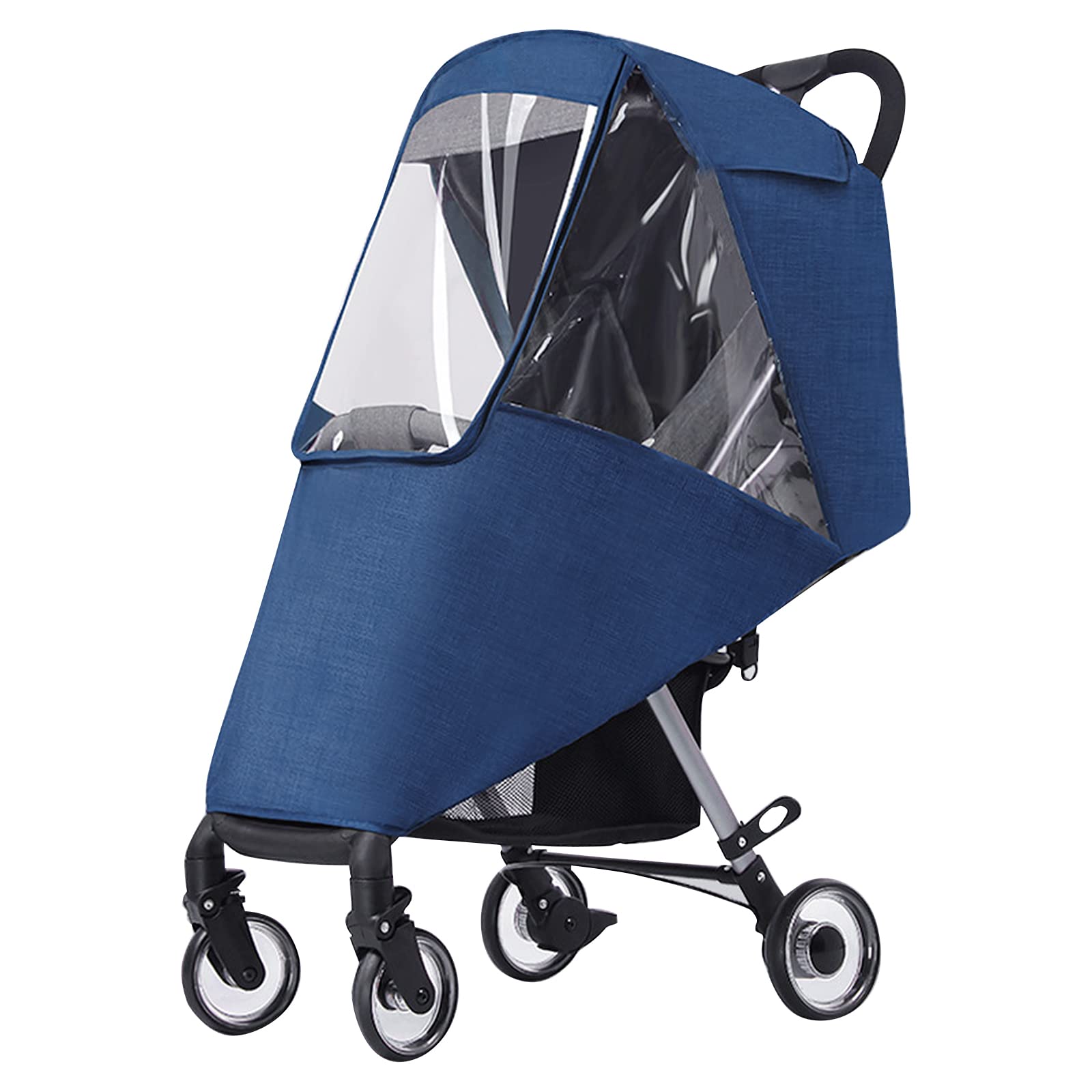 Universal Stroller Rain Cover, Travel Weather Shield for Windproof, Waterproof, Protect from Sun Dust Snow Clear-Breathable Shie