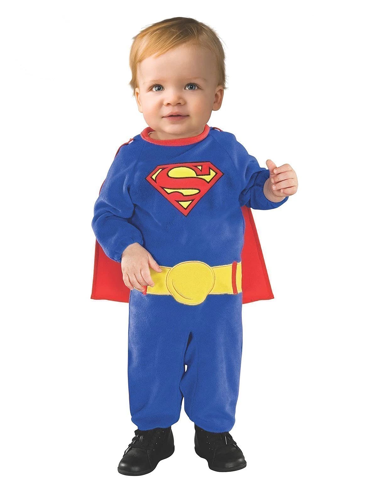 Rubie'S Baby Boys Superman Classic Romper With Removable Cape Party Supplies, As Shown, Toddler Us