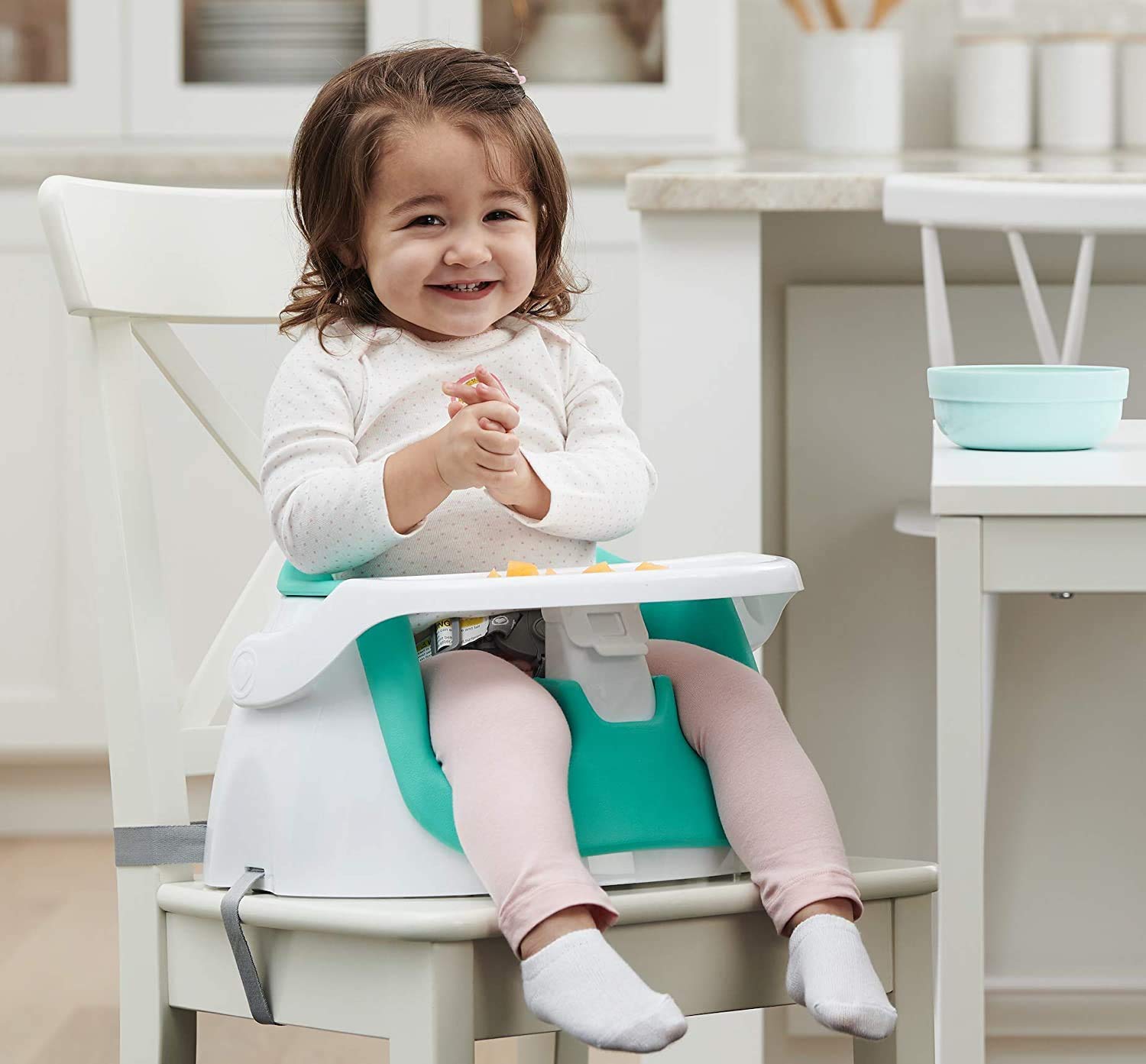 Regalo My Little 2-in-1 Booster Seat and Grow with Me Floor Seat with Removable Feeding Tray, Indoor and Outdoor Activity Chair,