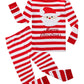 Kikizye Christmas Striped Santa Claus Little Girls Boys Pjs 100% Cotton Long Sleeve Kids Toddler Pajamas Sets Size 3T Red