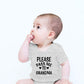 Cbtwear Please Pass Me To Grandma Baby Bodysuit Funny Infant Outfit Cute Newborn Clothes Unisex Romper (12 Months, Heather Grey)