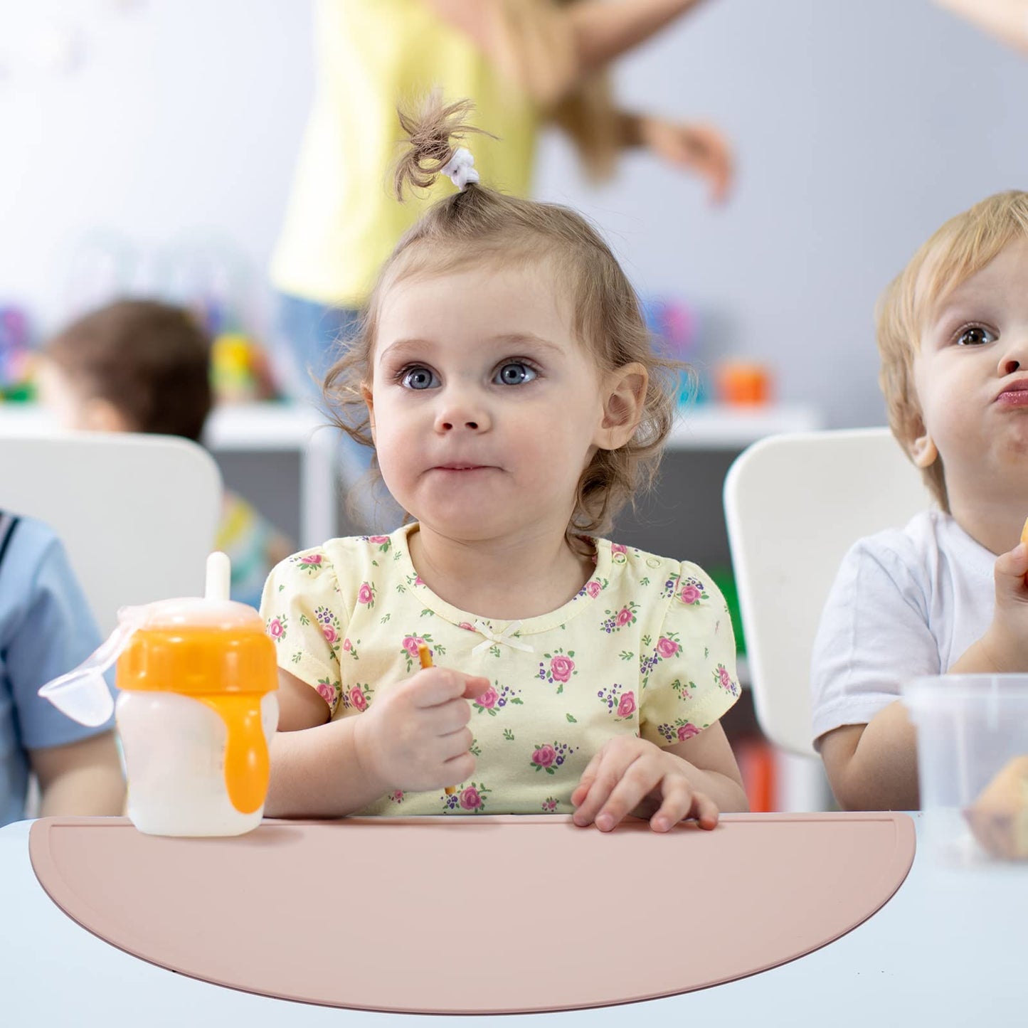 4 Packs Silicone Placemats For Baby Non Slip Placemats For Kids Toddlers Food Table Mats Portable Toddlers Placemats For Dining