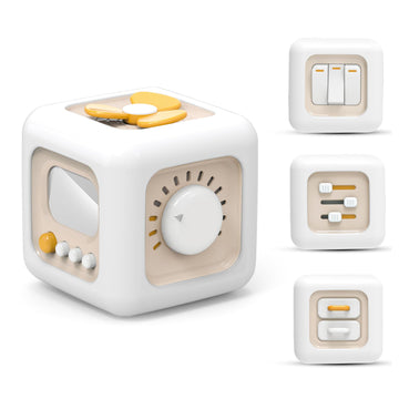 UMEILE Montessori Busy Cube for Toddlers 1-3,Car Travel Toys Busy Board Activity Cube,Learning Stocking Stuffers Educational Bir