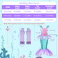 Meland Mermaid Dress For Girls - Little Mermaid Costume For Girls With Bag Princess Dresses For Girls 3-8 Birthday Gift