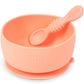 Simka Rose Baby Bowl And Spoon Set, Baby Bowls Suction For Toddler, Bpa-Free Silicone Bowls Baby, Baby Bowl And Spoon Dishwasher